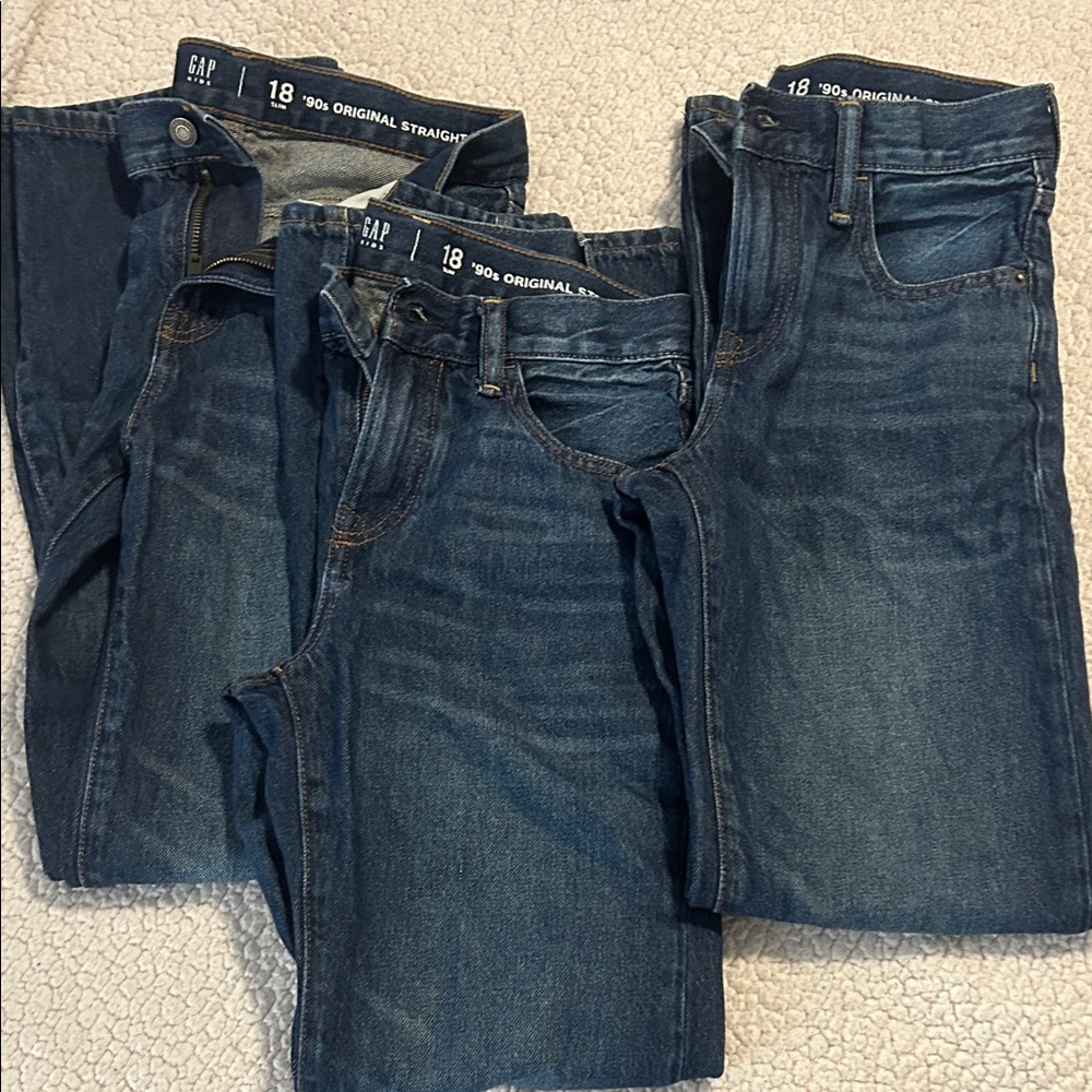 GAP Boy's Classic Straight Jeans - Dark Blue